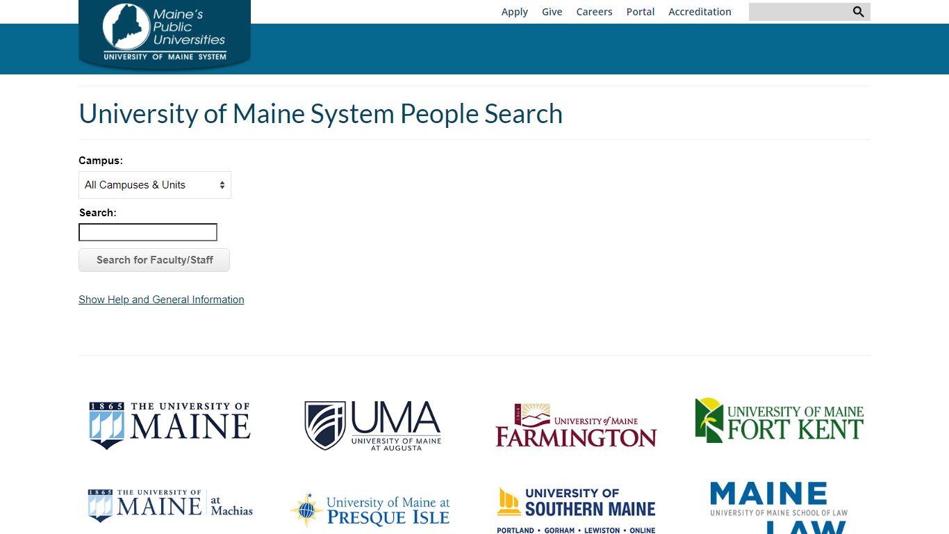 University of Maine System People Search - University of Maine System